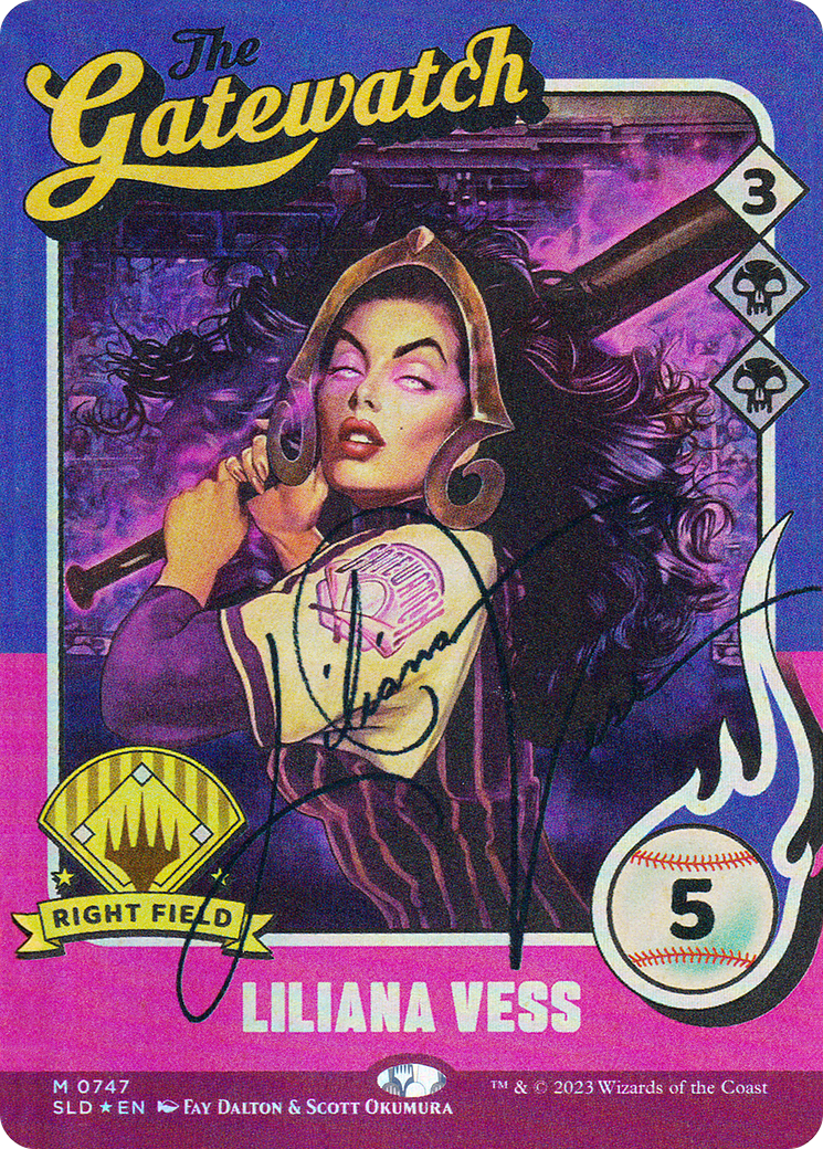 Liliana Vess (747) (Autographed) (SLD-747) [Secret Lair] Drop (Full Art) (Borderless) Foil MTG Single Wizards of the Coast