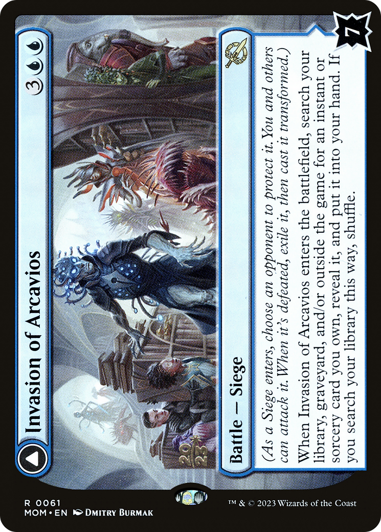 Invasion of Arcavios // Invocation of the Founders (PRE-61S) [March of the Machine Promos] Foil MTG Single Wizards of the Coast