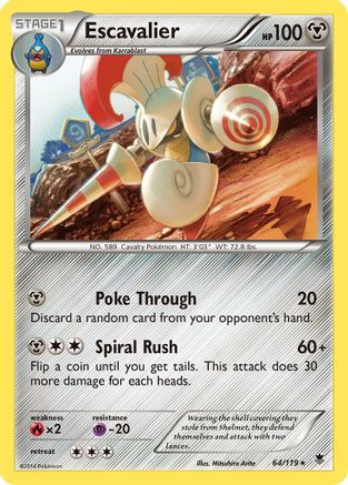 Escavalier (/119) Reverse Holofoil [XY: Phantom Forces] Pokemon Single Pokémon