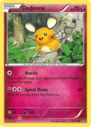 Dedenne (70/119) [XY: Phantom Forces] Pokemon Single Pokémon