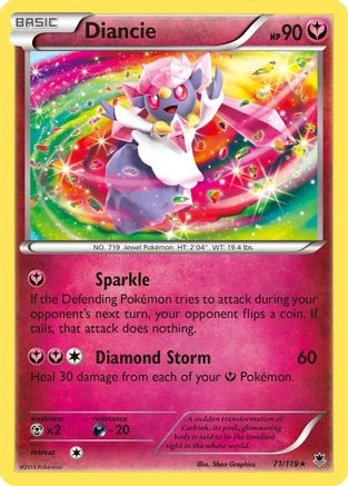 Diancie (71/119) Reverse Holofoil [XY: Phantom Forces] Pokemon Single Pokémon