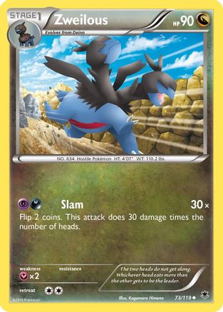 Zweilous (/119) Reverse Holofoil [XY: Phantom Forces] Pokemon Single Pokémon