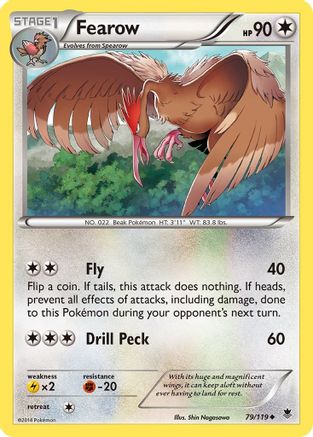 Fearow (/119) Reverse Holofoil [XY: Phantom Forces] Pokemon Single Pokémon