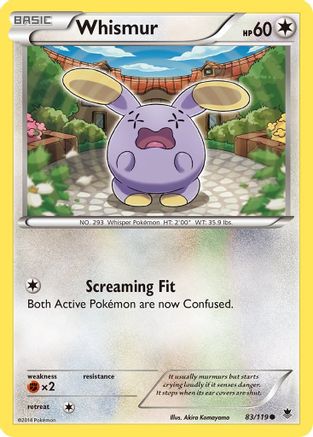 Whismur (/119) Reverse Holofoil [XY: Phantom Forces] Pokemon Single Pokémon