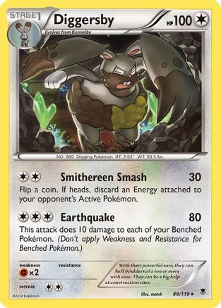 Diggersby (/119) Reverse Holofoil [XY: Phantom Forces] Pokemon Single Pokémon