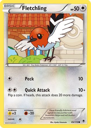 Fletchling (/119) Reverse Holofoil [XY: Phantom Forces] Pokemon Single Pokémon