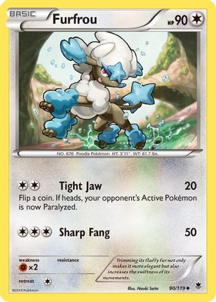 Furfrou (90/119) - [XY: Phantom Forces] Pokemon Single Pokémon