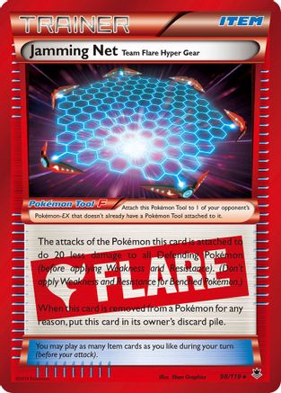 Jamming Net (98/119) Holofoil [XY: Phantom Forces] Pokemon Single Pokémon