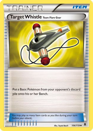 Target Whistle (106/119) Reverse Holofoil [XY: Phantom Forces] Pokemon Single Pokémon