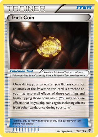 Trick Coin (108/119) Reverse Holofoil [XY: Phantom Forces] Pokemon Single Pokémon