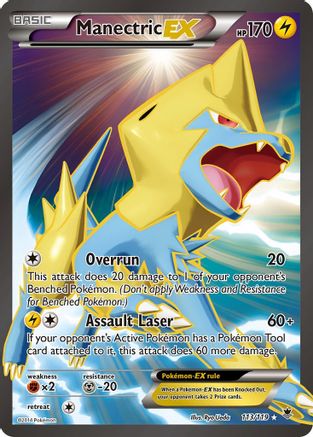 Manectric EX (113 Full Art) (113/119) Holofoil [XY: Phantom Forces] Pokemon Single Pokémon