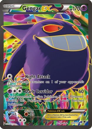 Gengar EX (114 Full Art) (114/119) Holofoil [XY: Phantom Forces] Pokemon Single Pokémon