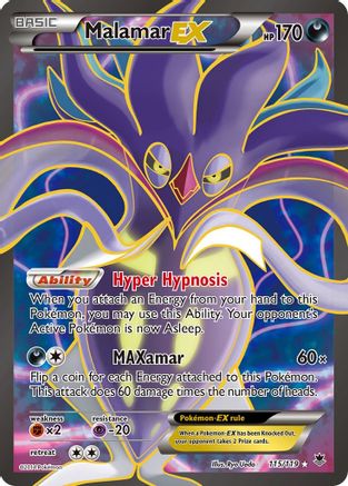 Malamar EX (115 Full Art) (115/119) - [XY: Phantom Forces] Holofoil Pokemon Single Pokémon