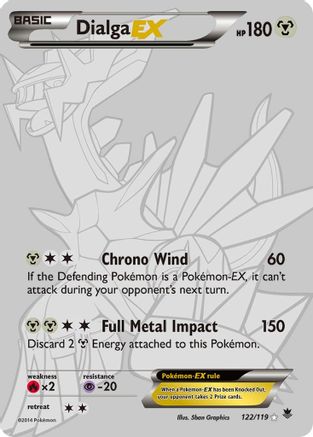 Dialga EX (122 Secret Rare) (/119) Holofoil [XY: Phantom Forces] Pokemon Single Pokémon