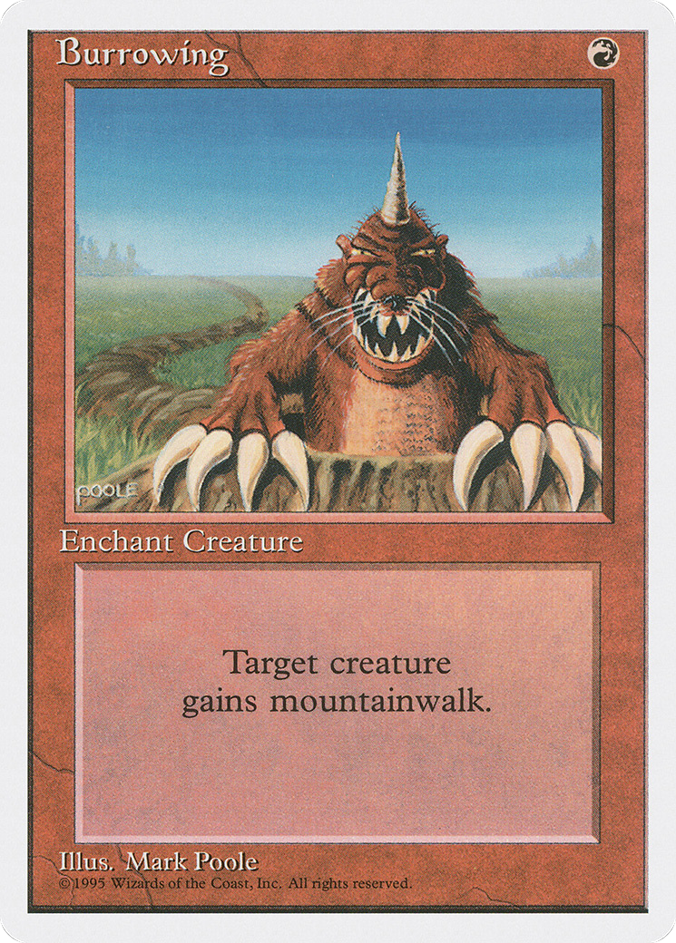 Burrowing (4ED-180) [Fourth Edition] MTG Single Wizards of the Coast