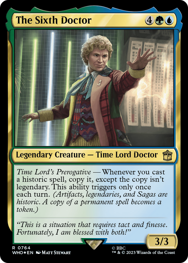 The Sixth Doctor (WHO-764) [Doctor Who] Foil MTG Single Wizards of the Coast