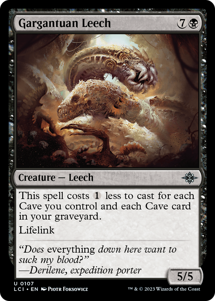 Gargantuan Leech (LCI-107) [The Lost Caverns of Ixalan] Foil MTG Single Wizards of the Coast