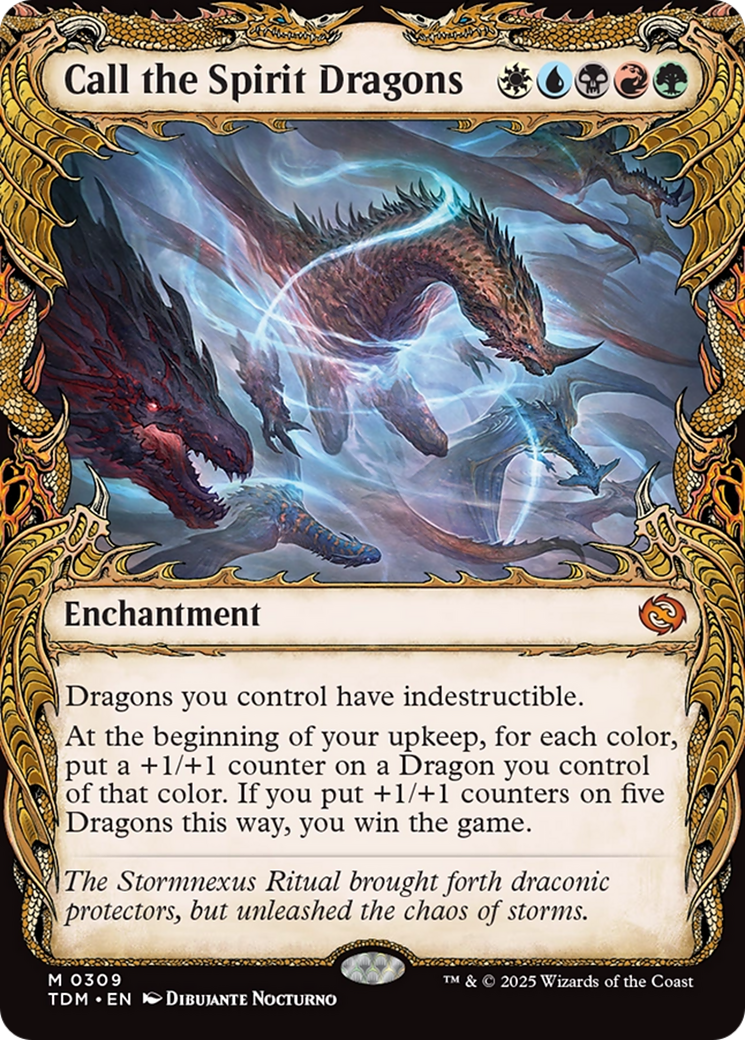 Call the Spirit Dragons (TDM-309) [Tarkir: Dragonstorm] (Showcase) Foil MTG Single Wizards of the Coast