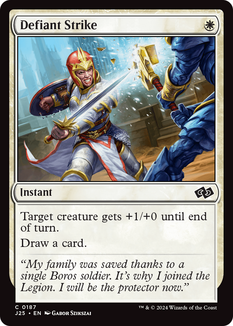 Defiant Strike (J25-187) [Foundations Jumpstart] MTG Single Wizards of the Coast