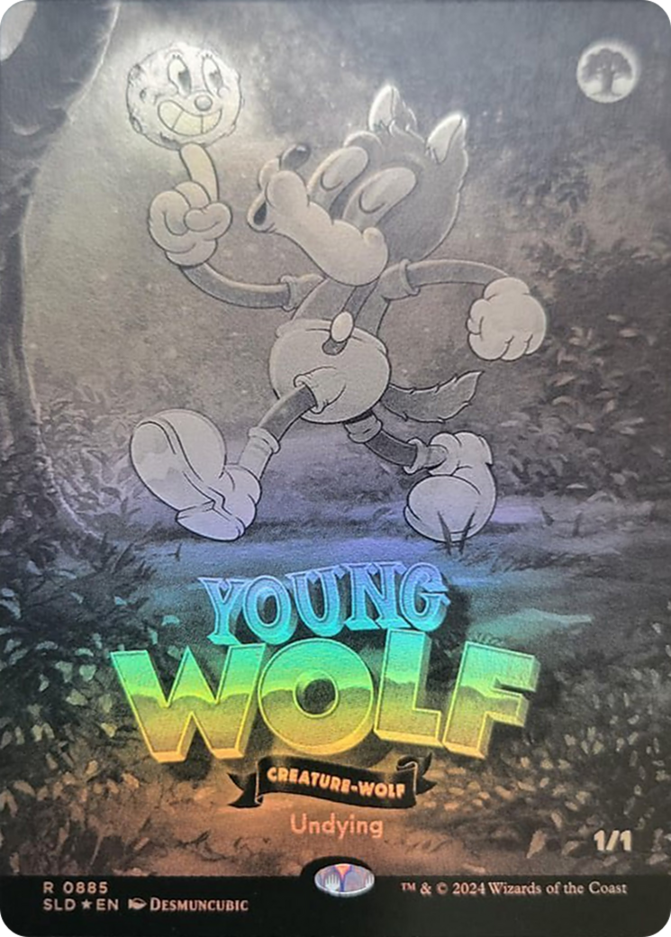Young Wolf (SLD-885) [Secret Lair] Drop (Borderless) Foil MTG Single Wizards of the Coast