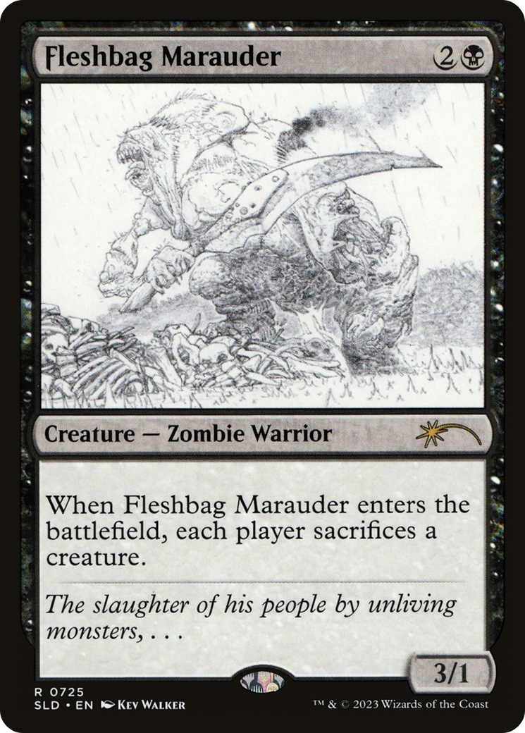Fleshbag Marauder (00725) (Sketch Showcase) (SLD-725) [Secret Lair] Drop MTG Single Wizards of the Coast