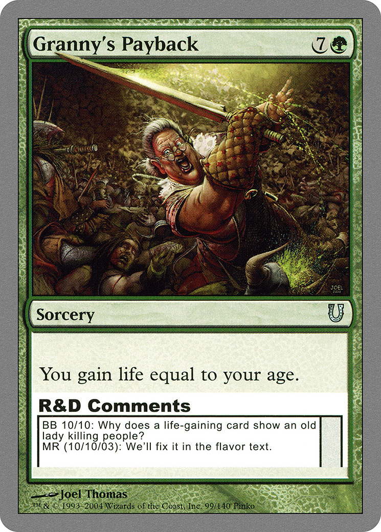 Granny's Payback (UNH-099) [Unhinged] Foil MTG Single Wizards of the Coast