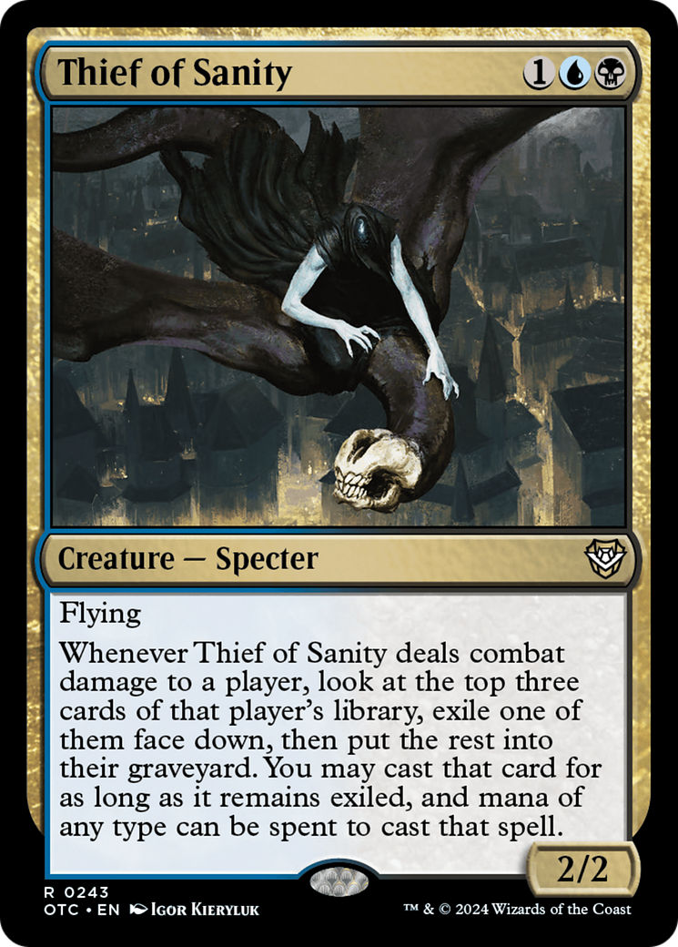 Thief of Sanity (OTC-243) [Outlaws of Thunder Junction Commander] MTG Single Wizards of the Coast