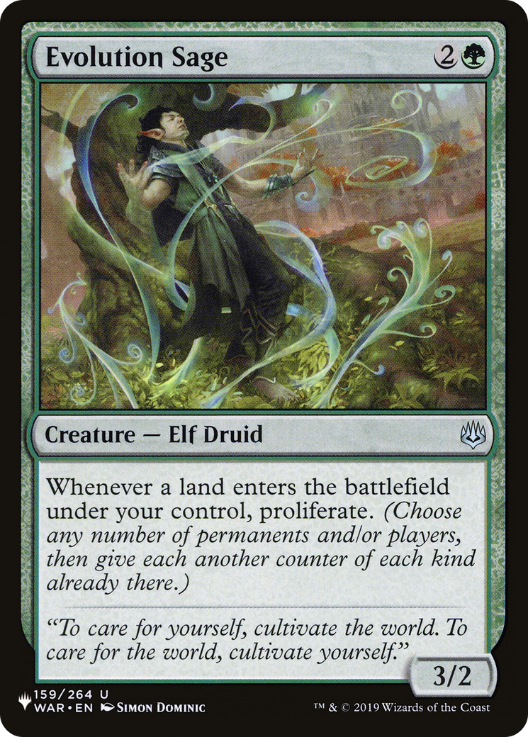 Evolution Sage (LIST-159/264) [Mystery Booster] The List MTG Single Wizards of the Coast
