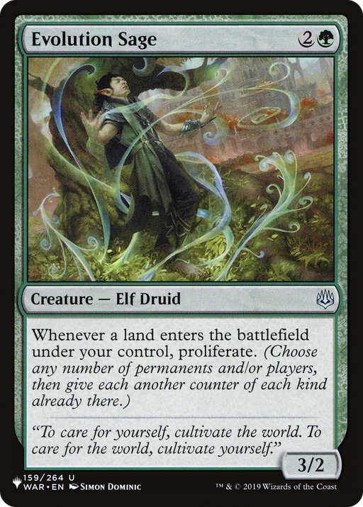 Evolution Sage (LIST-159/264) [Mystery Booster] The List MTG Single Wizards of the Coast