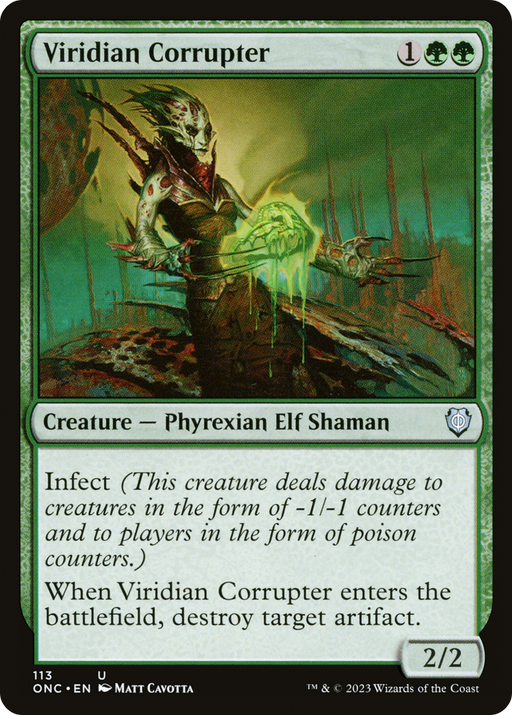 Viridian Corrupter (ONC-113) [Phyrexia: All Will Be One Commander] MTG Single Wizards of the Coast