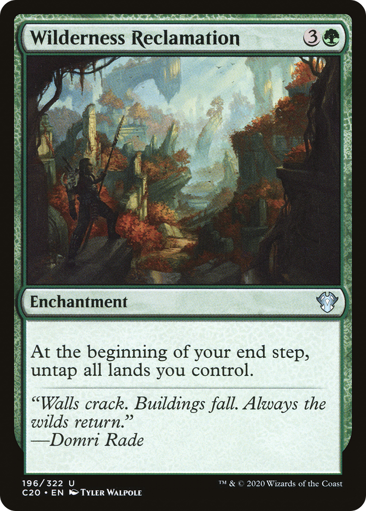 Wilderness Reclamation (C20-196) [Commander 2020] MTG Single Wizards of the Coast