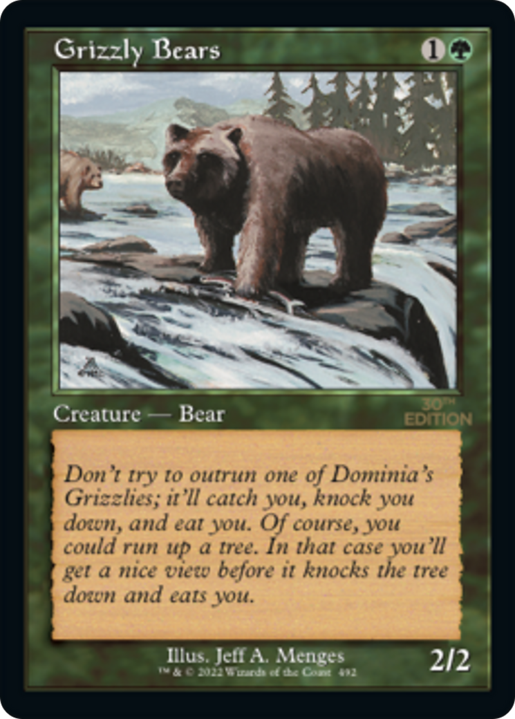 Grizzly Bears (30A-492) [30th Anniversary Edition] MTG Single Wizards of the Coast