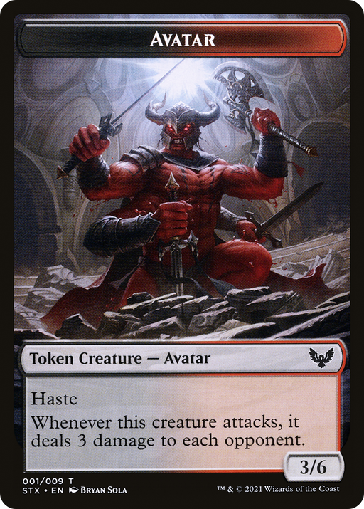 Avatar (TSTX-001) [Tokens] Strixhaven: School of Mages Tokens Foil MTG Single Wizards of the Coast