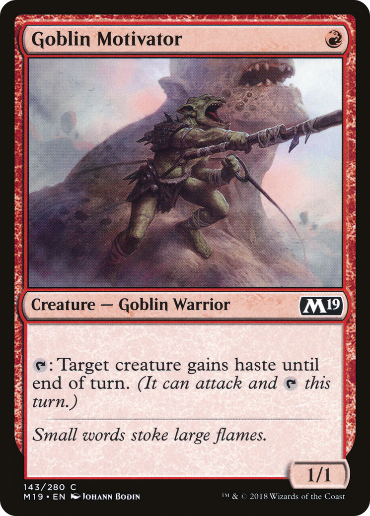 Goblin Motivator (M19-143) [Core Set 2019] Foil MTG Single Wizards of the Coast