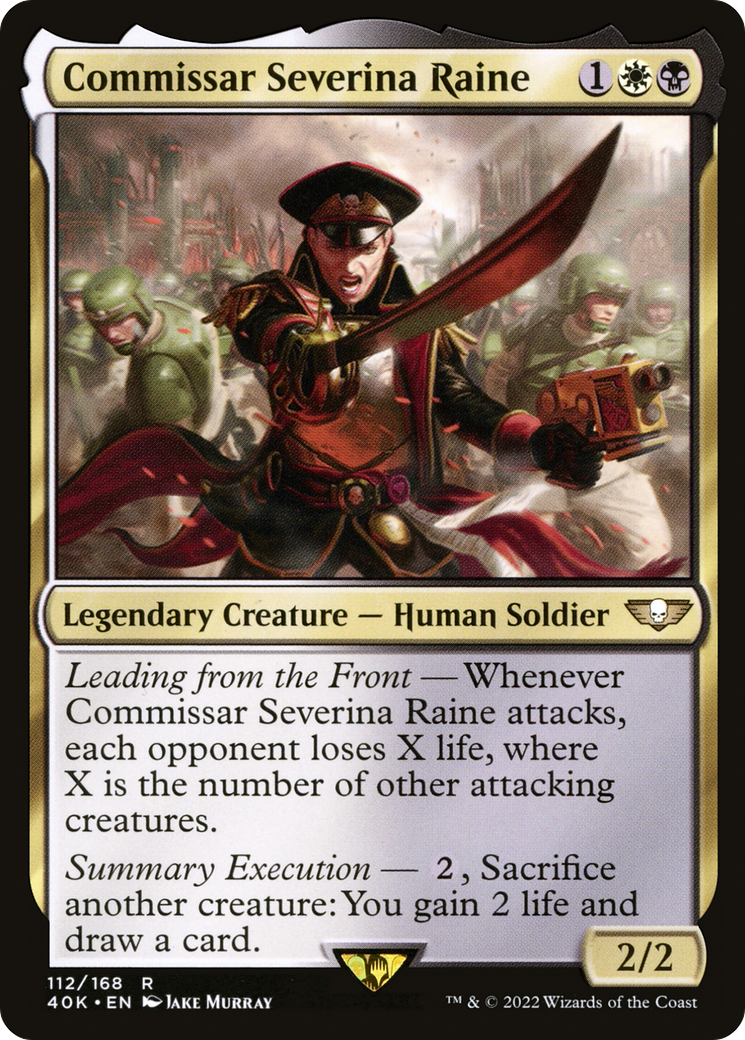 Commissar Severina Raine (40K-112) [Warhammer 40,000 Commander] MTG Single Wizards of the Coast