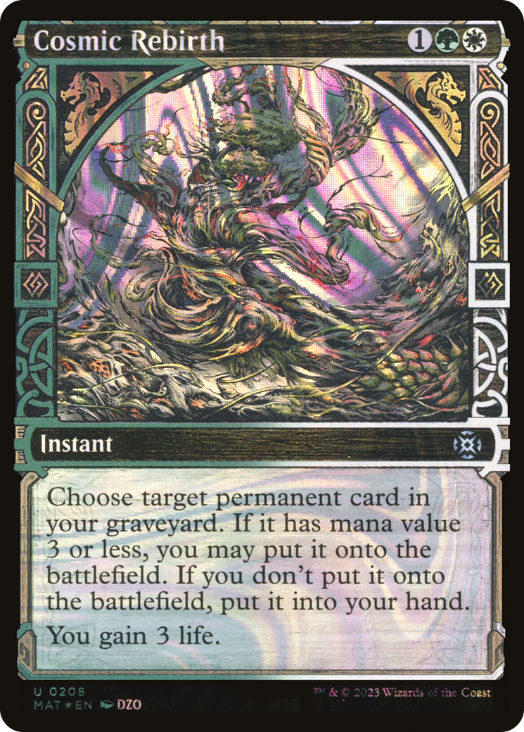 Cosmic Rebirth (Halo Foil) (MAT-208) [March of the Machine: The Aftermath] (Showcase) Foil MTG Single Wizards of the Coast