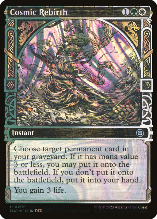 Cosmic Rebirth (Halo Foil) (MAT-208) [March of the Machine: The Aftermath] (Showcase) Foil MTG Single Wizards of the Coast