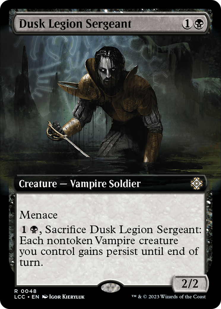 Dusk Legion Sergeant (LCC-048) [The Lost Caverns of Ixalan Commander] (Extended Art) MTG Single Wizards of the Coast