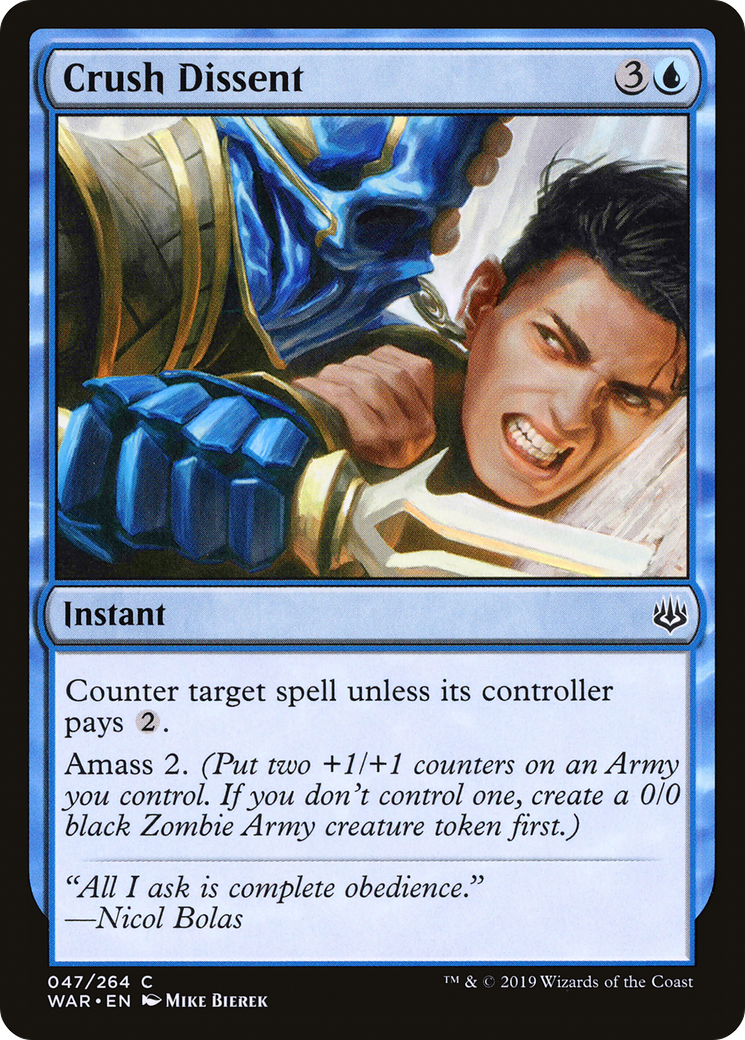 Crush Dissent (WAR-047) [War of the Spark] Foil MTG Single Wizards of the Coast