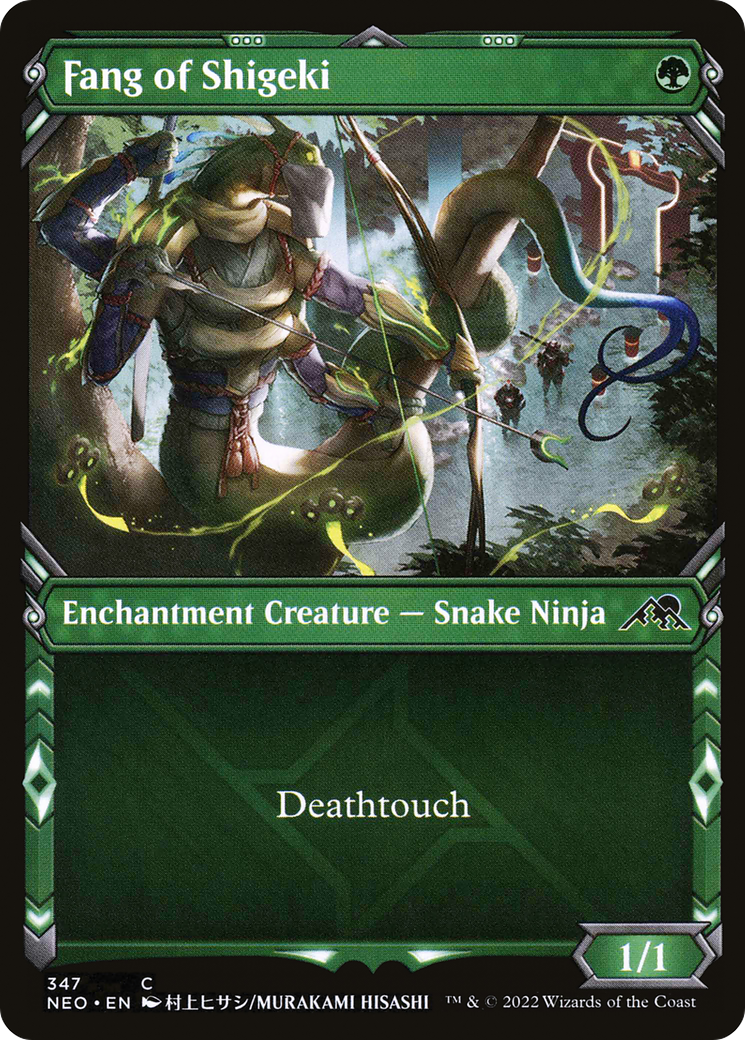 Fang of Shigeki (NEO-347) [Kamigawa: Neon Dynasty] (Showcase) Foil MTG Single Wizards of the Coast
