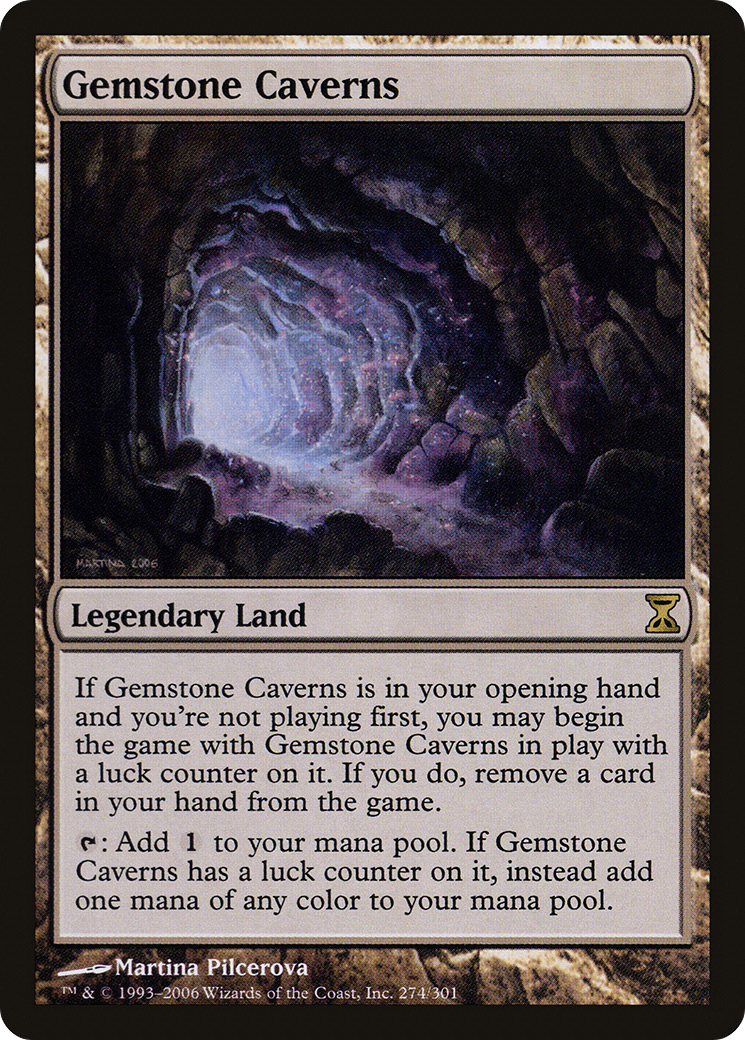 Gemstone Caverns (TSP-274) [Time Spiral] Foil MTG Single Wizards of the Coast