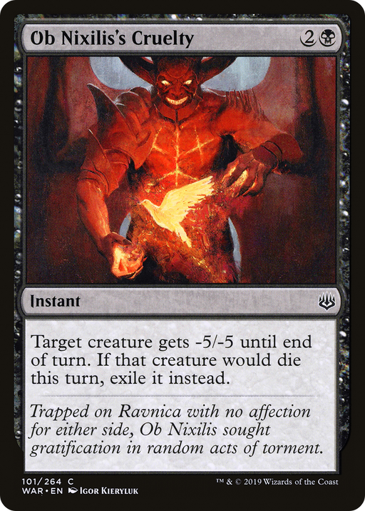 Ob Nixilis's Cruelty (WAR-101) [War of the Spark] MTG Single Wizards of the Coast
