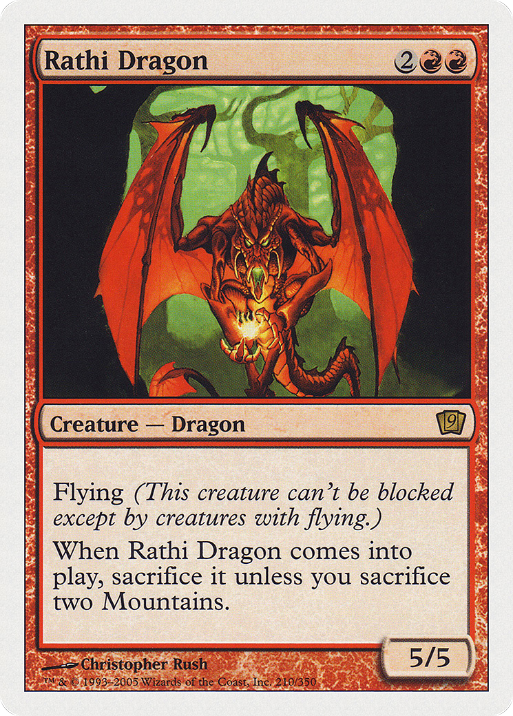 Rathi Dragon (9ED-) [9th Edition] MTG Single Wizards of the Coast