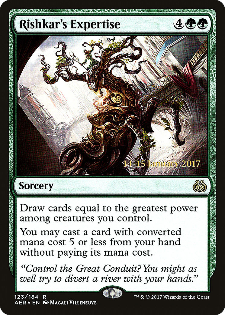 Rishkar's Expertise (PRE-123) [Aether Revolt Promos] Foil MTG Single Wizards of the Coast