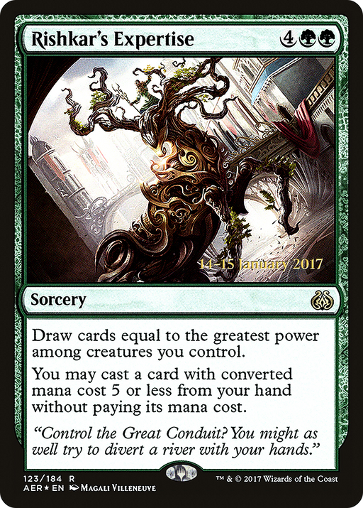 Rishkar's Expertise (PRE-123) [Aether Revolt Promos] Foil MTG Single Wizards of the Coast