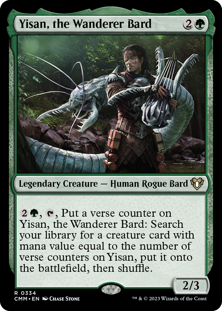 Yisan, the Wanderer Bard (CMM-334) [Commander Masters] Foil MTG Single Wizards of the Coast