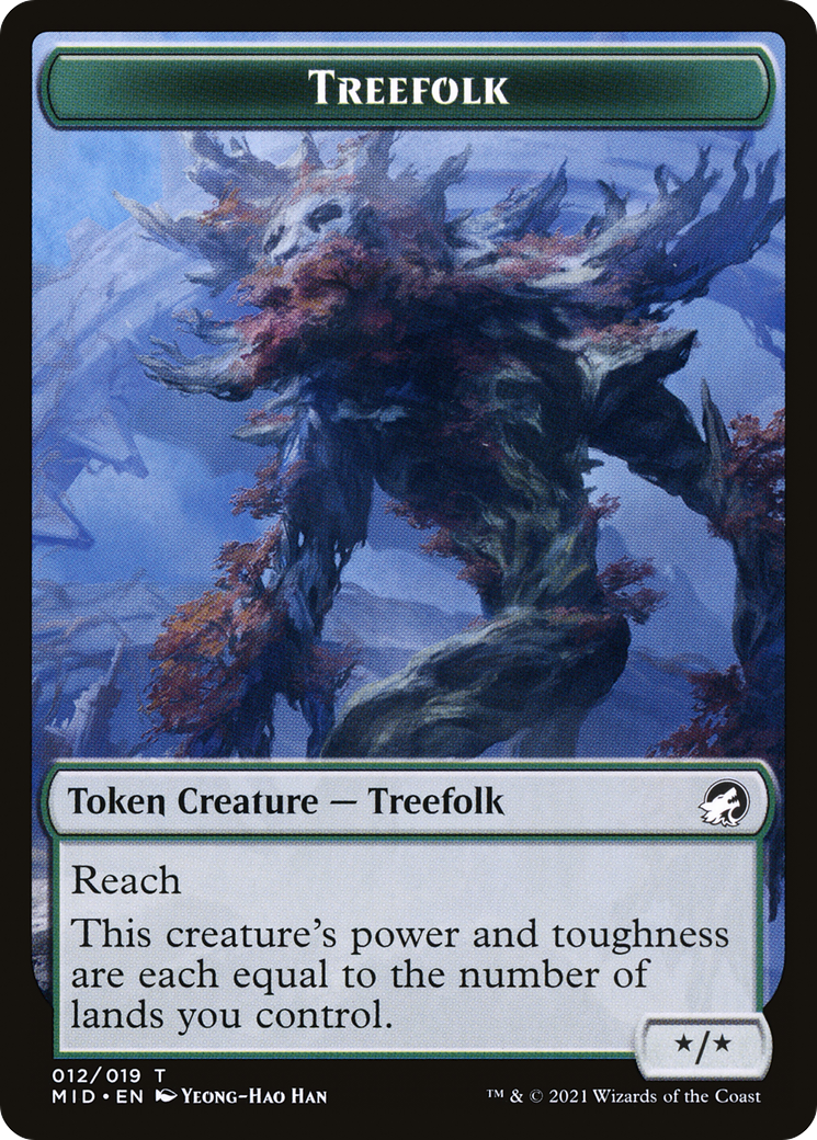 Treefolk (TMID-012) [Tokens] Innistrad: Midnight Hunt Tokens MTG Single Wizards of the Coast