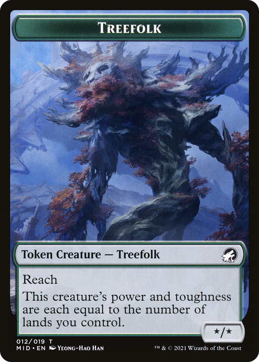 Treefolk (TMID-012) [Tokens] Innistrad: Midnight Hunt Tokens MTG Single Wizards of the Coast