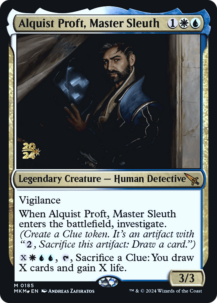 Alquist Proft, Master Sleuth (PRE-185) [Murders at Karlov Manor Promos] Foil MTG Single Wizards of the Coast