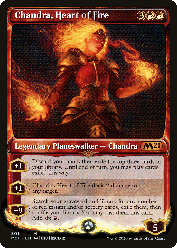 Chandra, Heart of Fire (M21-301) [Core Set 2021] (Showcase) Foil MTG Single Wizards of the Coast